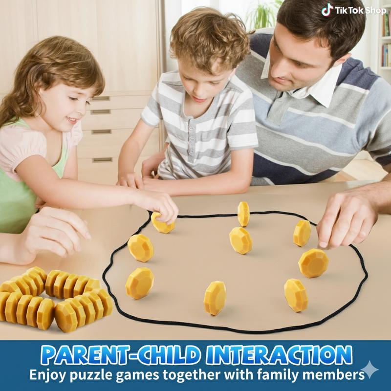 Exciting Table Game for Kids and Adults – Fun 2 Player Family Party Board Game Night Toy with Rope