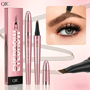 Waterproof Micro-Fork Eyebrow Pencil, Long-Lasting Brow Pen for Natural Hair-Like Strokes, Smudge-Proof Makeup Tool for Daily Use & Soft Glam