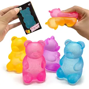 Bear-Shaped Soft Candy & Sugar Ball Squeeze Toys, Anxiety Relief, Focus Aid, Maltose Filled Sensory Stress Balls, Birthday Party Gifts