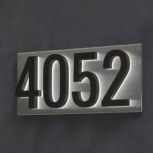 5 inch backlit house numbers - 5000k ABS Polymer - Waterproof