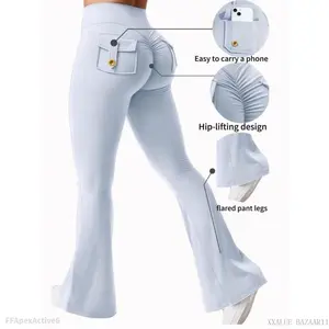 High waisted, hip lifting, abdominal tightening and slim fit yoga pants with pocket design, convenient for carrying small items, suitable for sports, running, cycling, yoga, pickle ball exercise, leisure and multi scene dressing.FFApexActivXXALUE BAZAAR11