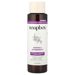 Soapbox Restore & Volume Shampoo, Biotin & Superfruit, 16 fl oz (473 ml)