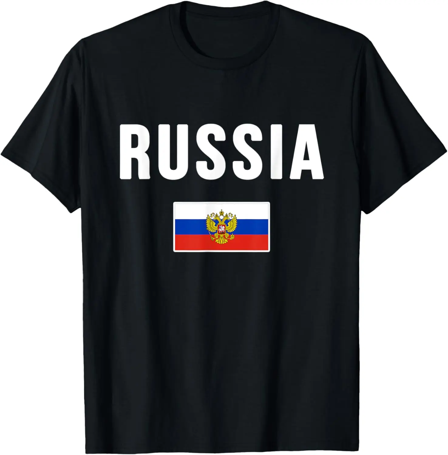 Women's 100% Cotton Round Neck Short-Sleeve Vintage Distressed Graphic Streetwear Russian Flag Tshirt - Everyday Casual Clothes for Women