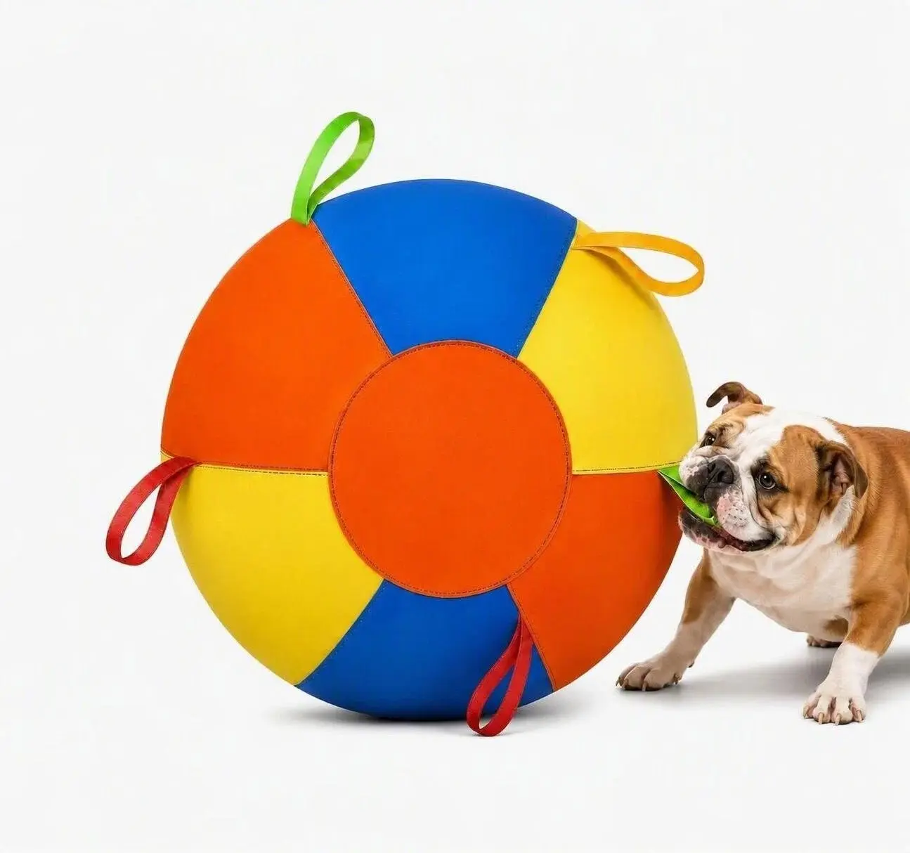ZEELA Upgraded 22" Heavy Duty Dog Herding Ball with Easy-Grip Tabs for Dogs to Grab & Push - Thickened Bladder, Ultra-Durable Cover, Double-Layer Reinforced Stitching, Quick Inflate Interactive Toy chase