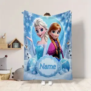DISNEY CLASSIC Custom Name Frozen Blanket, Travel & Camping Blanket, Bed, Sofa, and Outdoor Use DISNEY CLASSIC Custom Name Frozen Blanket, Travel & Camping Blanket, Bed, Sofa, and Outdoor Use