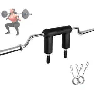 Fitness Safety Squat Bar 700LB,Safety Squat Barbell With 2 Xbarbell Clips,Neck & Shoulder Pad,Weight Squat Bar Fits 2" Olympic Plates(Without Weights)