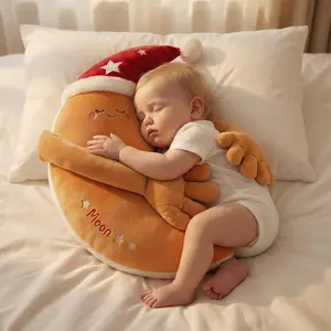 Big Moon Baby Soothing Pillow: A soft, cotton-filled, hugging-style sleep pillow designed specifically for newborns, featuring a remote control and three adjustable modes