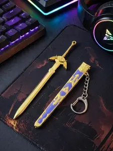 Mini AnimeKatana Sword Alloy Model Toy, Role Play Accessory, Birthday and Christmas Gift, Game Collection, Artistic Hobby Items Keychain, Backpack Pendant, Men's Gift Premium Mini Sword Keychain Collector’s Edition with Zinc Alloy Build Perfect Gift
