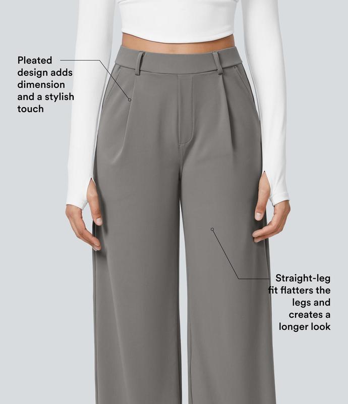 Flex DayStretch High Waisted Pocket Straight Leg Work Pants # TikTokShopHolidayHaul
