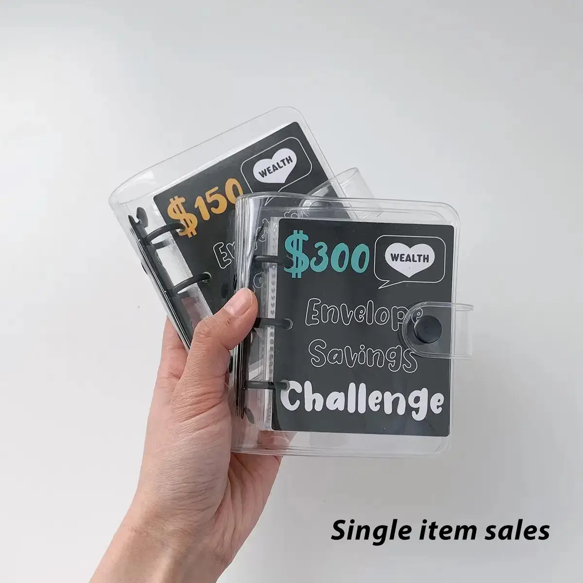 Savings Challenge Binder, $150/300/500/1000 Budget Binder with Cash Accessories and Envelopes for Easy Money Saving, Budget Organizer for Home Office,