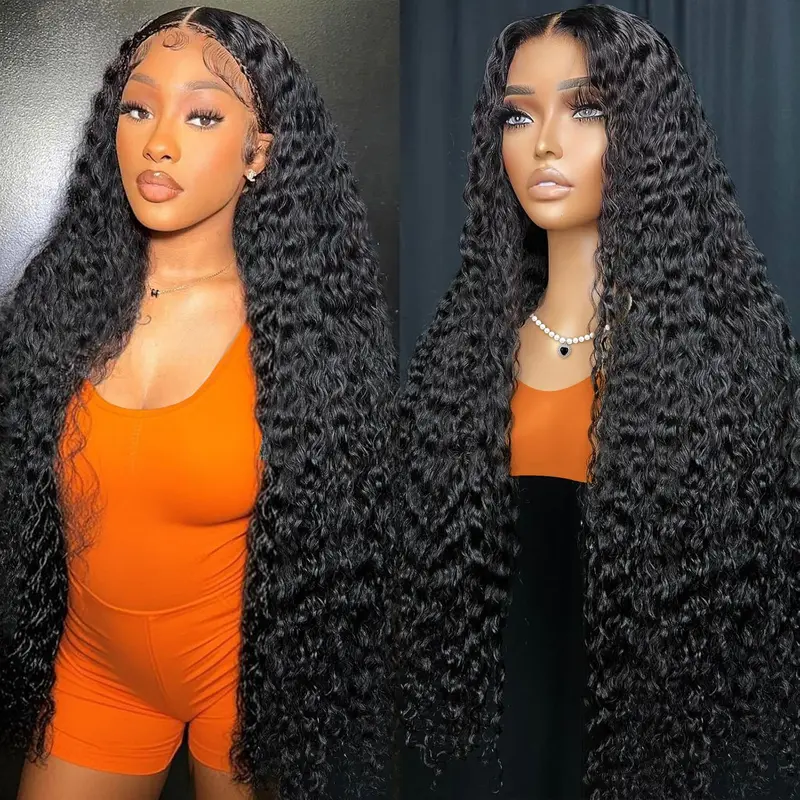32 Inch Body Wave Lace Front Wigs Blended Human Hair Pre  display picture 1