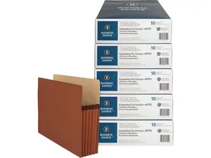 Business Source Redrope Letter Expanding File Pocket