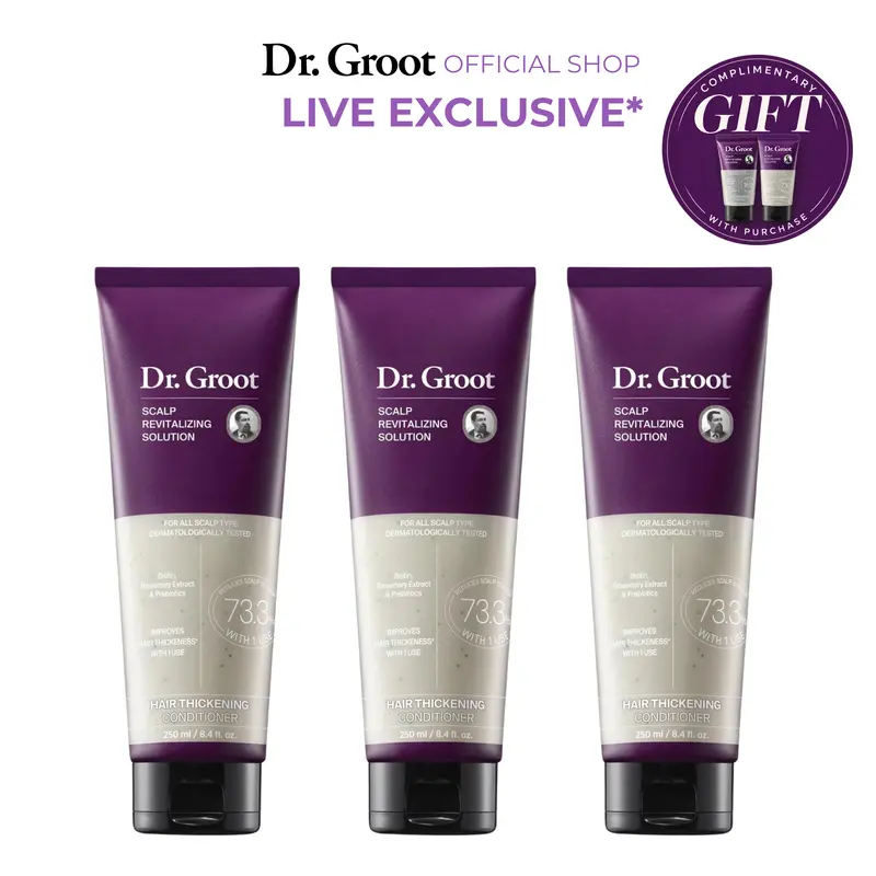 [Live Exclusive] Dr. Groot Hair Thickening Conditioner Trio