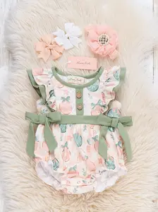 Celebrate Eggs Ruffle Bubble Romper