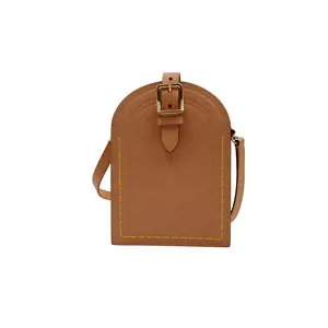 Pre-owned Louis Vuitton Leather Shoulder Bags Vachetta Name Tag XL Clutch Shoulder Bag (26429)