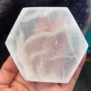 Organic Selenite Hexagonal Crystal - Natural Healing Stone for Energy Balance and Positive Vibes