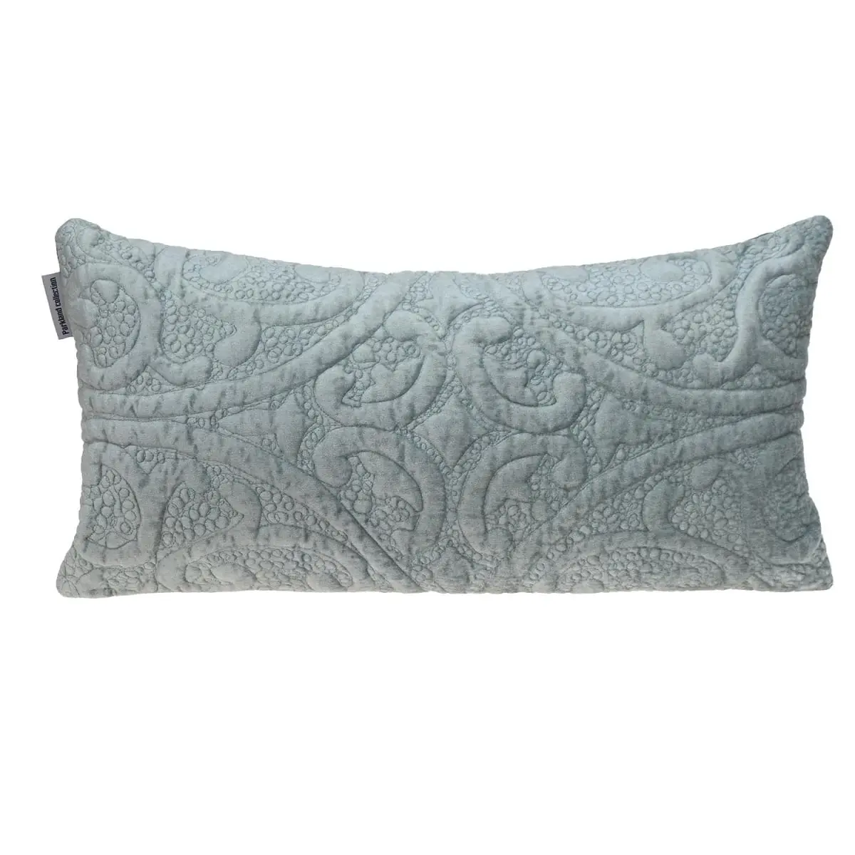 Parkland Collection PILL21342P Velvet Stitched Rectangle Cristal Transitional Throw Pillow - Gray, 12x24x4 in Woven Texture, 50%-Viscose Cotton Blend, Concealed Zipper, Dry Clean Only, for Room Decor, House Decor, Indoor Use