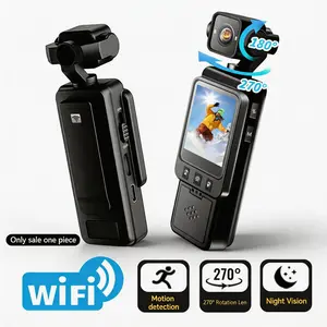 1080P Vlog Body Camera, Wearable Body Cam with Night-Vision & 180° Rotation Lens,Wireless Sport DV Camcorder for Outdoor Sport Skiing Cycling Hiking,Men Gift