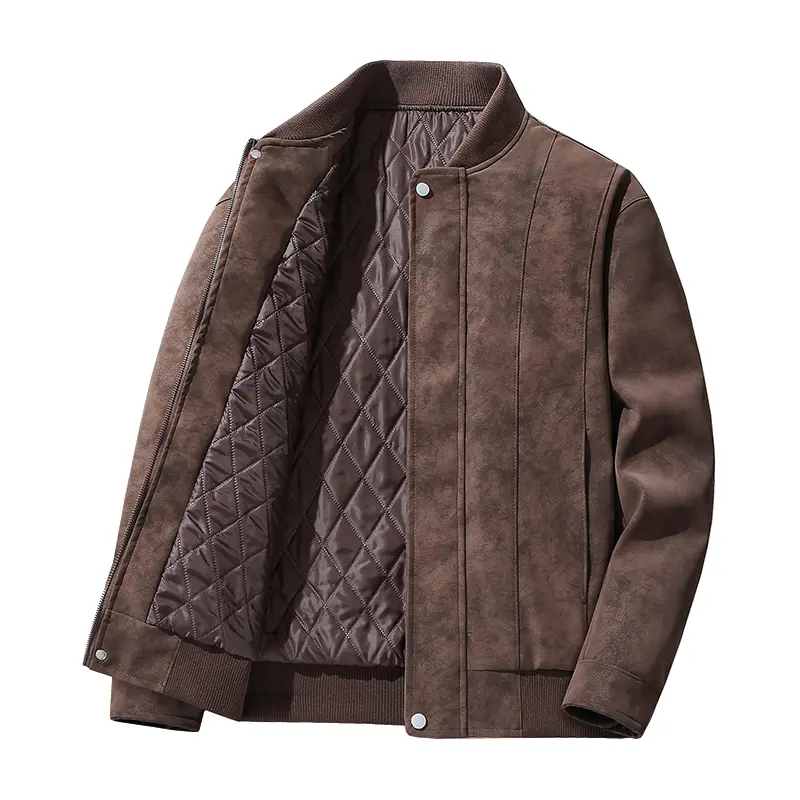 20225 New Deerskin Velvet Cotton Coat Men's Spring and Autumn New High-Grade Top American Fashion Brand Baggy Casual Jacket Men's Clothing