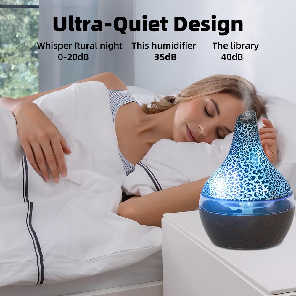 Perfect humidifier for Bedroom & Office 300ml USB Essential Oil Diffuser ultra Quiet Operation, 7 LED Colors light , Auto Shut-Off for Desk & Trave home decor aromatherapy oildiffuser colorful air timer remote control aroma diffuser