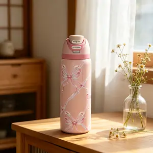 Owala FreeSip 32oz Cold stainless steel travel mug Leak-Proof Stainless Steel Insulated Water Bottle With Straw And Portable Handle. Keep water Suitable For Work, School, Fitness And Travel. Bpa Free