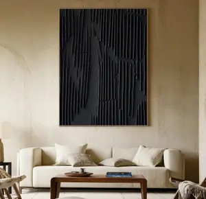 Black Wabi Sabi Wall Art Black Abstract Poster