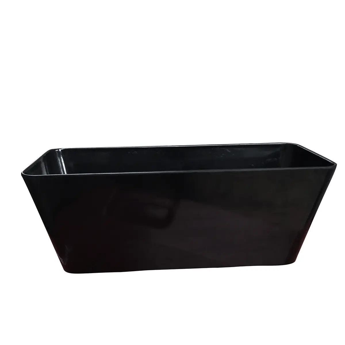 212 MAIN 16in. Black Rectangular Self-Watering Planter - Bamboo Fiber, Biodegradable, Natural, No Plastic, Root Aeration Support, Bamboo Blooms 5-16003 Model, Bamboo Fiber Planter, Biodegradable Planter