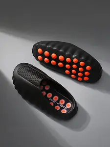 Men's Trendy Outdoor Sports Sandals, Unisex Massage Beads Design, Height Boost Anti-Slip, Fashionable Home Gym Shoes