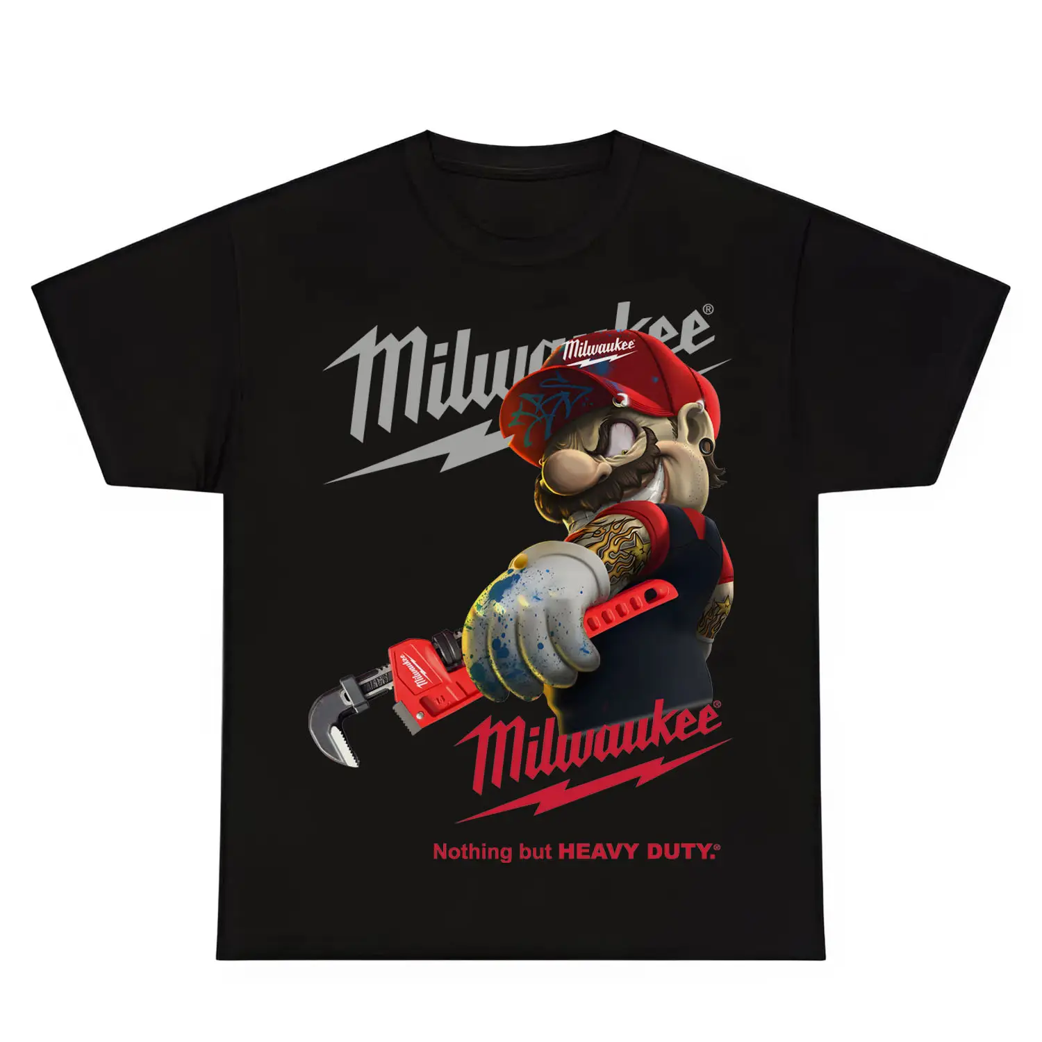 Milwaukee Nothing But Heavy Duty Graphic Unisex Style T-shirt, Gift For Him & Her, 100% Cotton, Pullover Classic Tee, Graphic Printed Streetwear Top