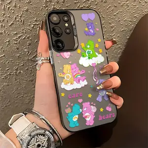 Cute cartoon C-Cares B-BearsPhone Case Suitable for Samsung Galaxy S26 S25 S24 A37 A57 A17 A07 A56 A26 A36 A55 A35 A06 A16 A05 A14 A24 A34 A54 A15 A05s A04e A25 S23 S22 S21 S20 FE Ultra Plus Edge 4G 5G Anti Fall Matte Back Cover