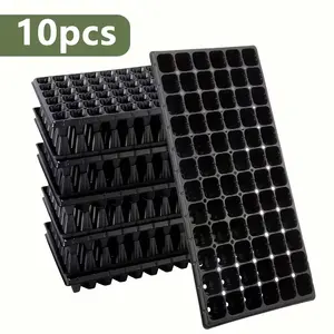 10 Pack 72-Cell Thicker Seedling Trays, Holds 720 Seeds, Multi-Purpose Reusable Planting Pots for Indoor & Outdoor Gardening Durable Growing Tray