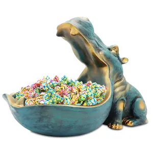 Alligator Design Candy Bowl, Resin Animal Design Candy Bowl, Decorative Ornament for Home Office Desk, Home Decor Supplies