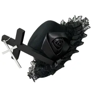 Gothic Crisscross Small Hat Fascinator for Theme Events, Costumes, and Everyday Wear
