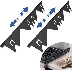 Range Trim Kit, 2 Pack Stainless Steel Stove Gap Covers, Stove Gap Filler, Stove Guard for Kitchen Oven Counter Side Gap