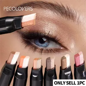 1pc Two-Color Retractable Eyeshadow Brush, Long-Lasting And Waterproof, Eye Makeup Products, Suitable For Daily Makeup, Friendly For Beginners, And Great For Makeup Enthusiasts.