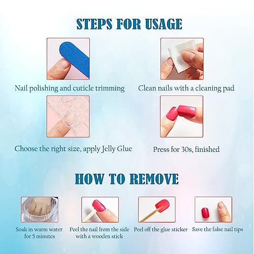 120Pcs 5 Pack Natural Nude Pink Acrylic Press-On Nails, Full Cover IKISKT Classic French Tips, 5 White French Styles, False Nail Art Kit for Women, Kids & Girls – Easter, Christmas & Birthday Gifts