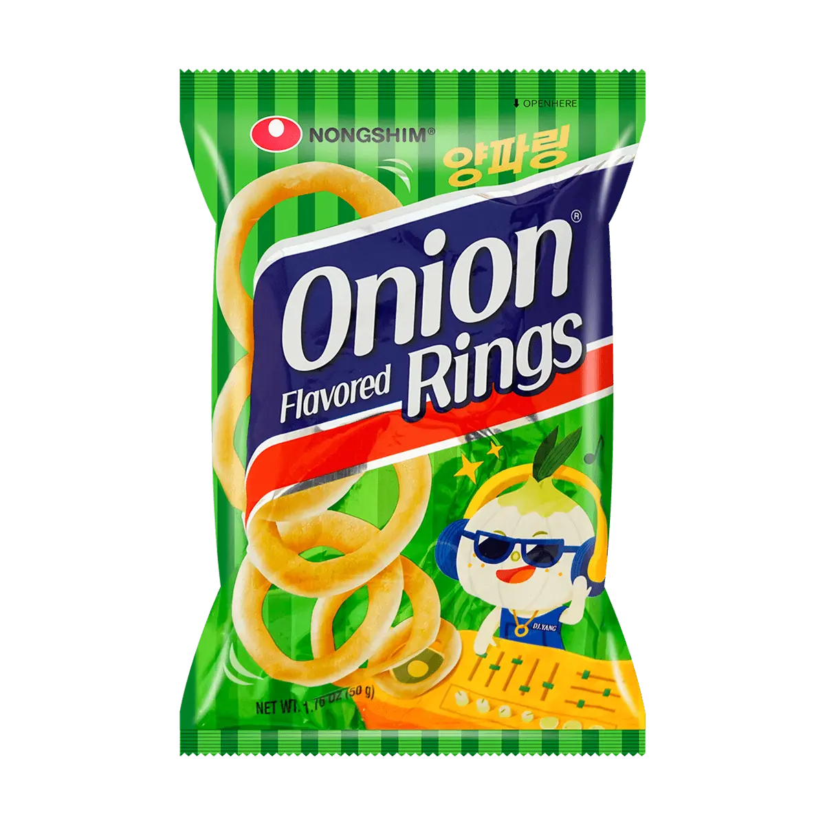 NONGSHIM Onion Rings Snack - Korean Savory Crispy Rings, 50g Bag, Henry Lau's Favorite