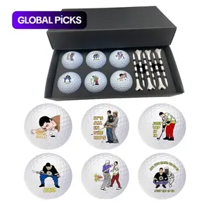 Set of 6 Fun Golf Balls for Indoor Outdoor Practice, Perfect Gift for Golf Enthusiasts, Ideal for Competitions and Training, Golf Accessories #GLOBAL PICKS