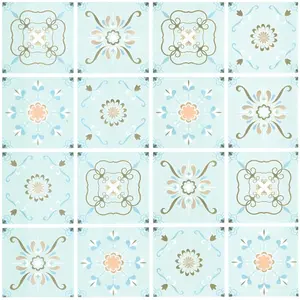 Jeedeson 196.85 in L× 23.62 in W × 0.023 in T Blue Vinyl Sheet Flooring,Residential Light Commercial 1 Roll