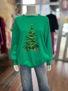 sequin Christmas tree sweater