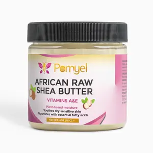African Raw Shea Butter – 100% Organic Moisturizer for Dry & Sensitive Skin, Unrefined, Vegan, for Face, Body & Hair, 4 oz