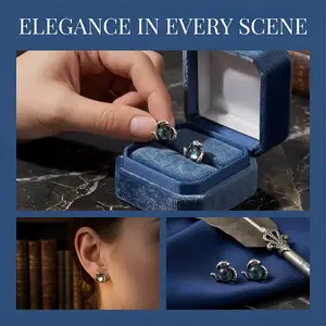 "Eye of Medusa" Stud Earrings — High-End Designer Style, Topaz, Trendy & Minimalist — Unisex Jewelry