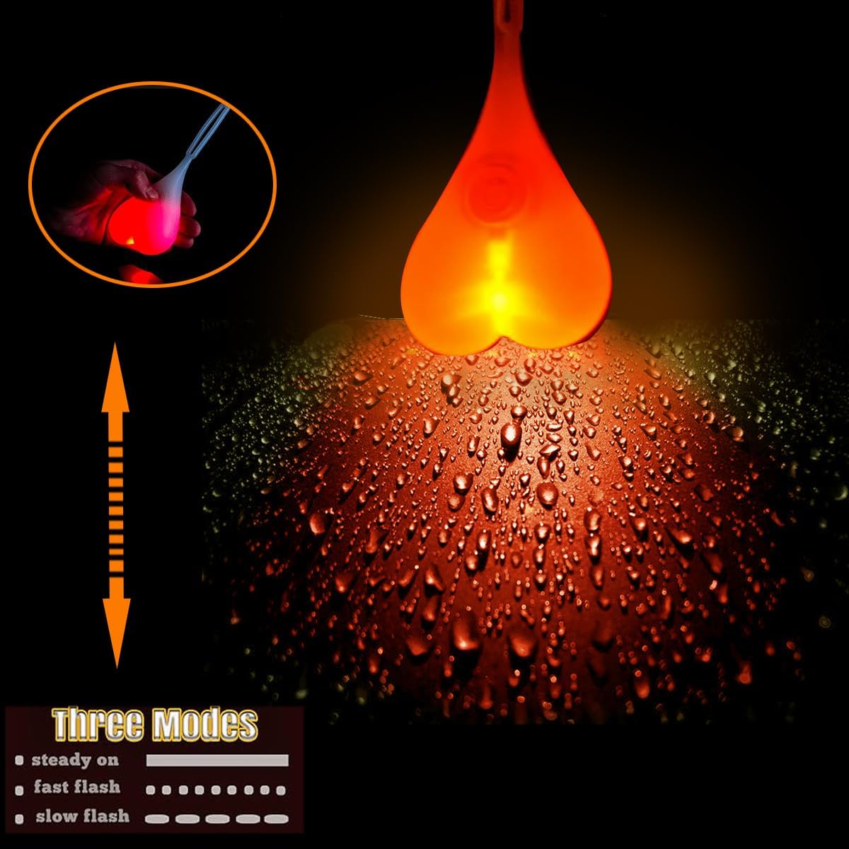 LED Bike Taillight Super Bright Waterproof Bicycle Rear Light 3 Modes Safety Warning Light Night Riding Essential Reflector MTB Road Bike Portable Easy Install Cycling Seat Back Safety Lamp