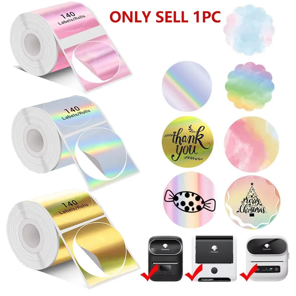 1 roll of circular label paper adhesive thermal paper 1.96 inches x 1.96 inches printer paper, Labels for printers, Thermal Printing Labels, Round Labels, suitable for M220 M200 M221 M110 label machine, used for holiday greeting labels/barcodes/stickers