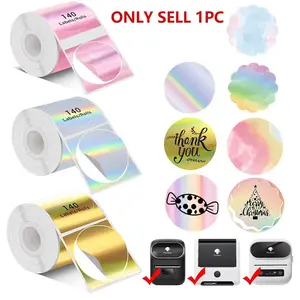 1 roll of circular label paper adhesive thermal paper 1.96 inches x 1.96 inches printer paper, Labels for printers, Thermal Printing Labels, suitable for M220 M200 M221 M110 label machine, used for holiday greeting labels/barcodes/stickers