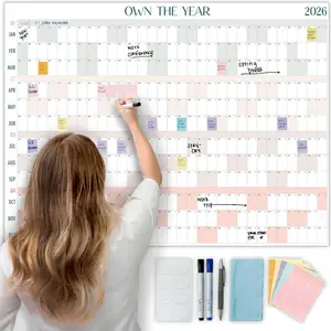 Own the Year 2026 GIANT Wall Calendar | 4ft x 3ft Full Year Dry Erase Large Planner, January '26 to December '26 Big Whiteboard Wall Calendar with Markers, Sticky Notes & Mounting Kit,  Quarterly Layout for  or Office