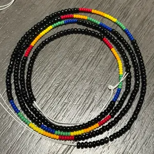 Pride tie on waist bead