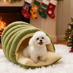 Cat and Dog Bed Washable Extra-Large Thickened Winter-Warm Enclosed Design for Security All-Season Cozy Tunnel Pet Bed Ideal for Comfort
