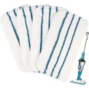 4 count Replacement Pads Accessories Compatible with  Steam Mop SM1600, SM1610, SM1620, HSM13E1, HSMC1300FX, HSMC1321, HSMC1321APB, HSMC1361SGP, BDH1855SM, BDH1760SM, SMP20 Mop Pads
