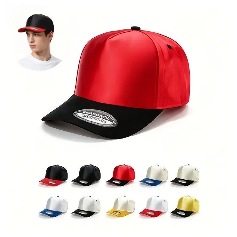 Blank Satin Baseball Snapback Hat, Suede Visor Two Tone Hip Hop Cap, Adjustable Size Casual Sports Hat For Daily Outdoor Wear Multi‑color Available